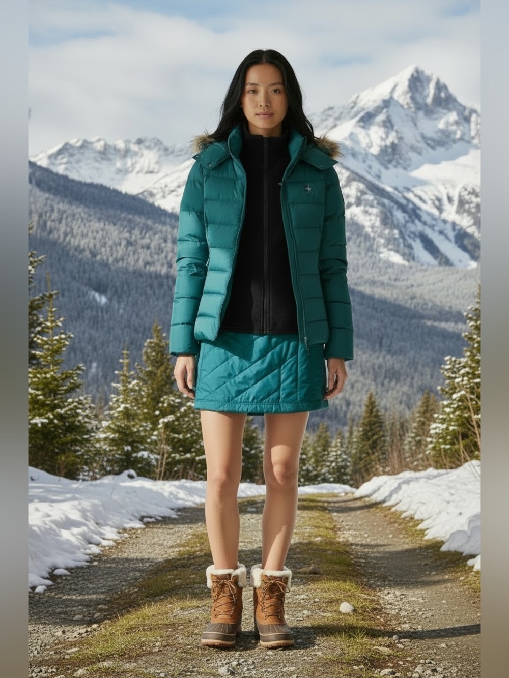 SmartWool Smartloft Skirt  quilted Insulated teal small NEW